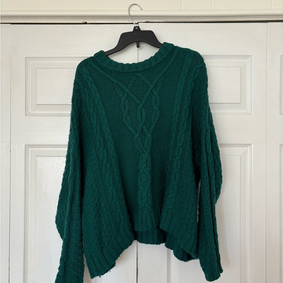 aerie Sweaters - Aerie Green Cable Knit Sweater